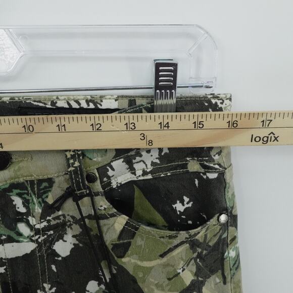 Rockstar Original Jeans Men 30x34 Brown Shake Tree Camo Stacked Flare Streetwear - Picture 9 of 13